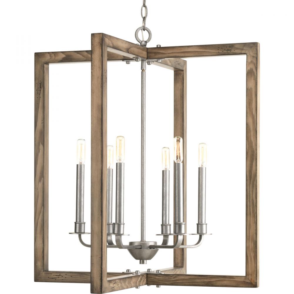 6-60W CAND CHANDELIER