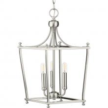 Progress P500213-009 - Brushed Nickel Three-Light Foyer