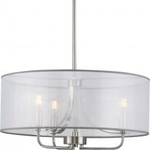 Progress P500243-009 - ORGANZA SHADE 3-60W CAND PENDANT