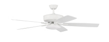 Craftmade P112W5-52WWOK - 52" Ceiling Fan w/Blades, White Low Profile LED Light Kit